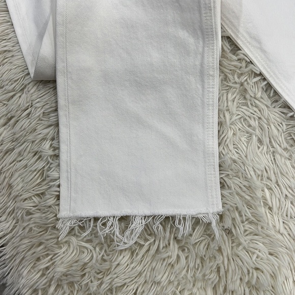 GRLFRND High Rise Straight Crop The Karolina White Button Fly Jeans Size 31 - Picture 7 of 11